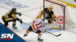 Penguins' Casey DeSmith Flashes The Leather To Deny Flyers' Travis Konecny With Amazing Glove Save