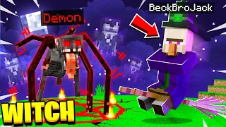 Playing MINECRAFT As A WICKED WITCH! (demons)