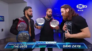 Sami Zayn le dice a The Usos que quiere Unirse a The Bloodline - WWE SmackDown Español: 27/05/2022