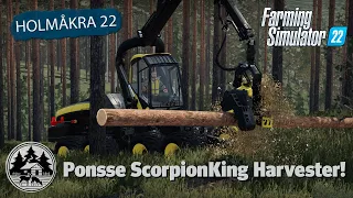 TREE HARVESTING USING THE PONSSE! | FS22 | Forestry | Holmåkra 22 | Timelapse | E04