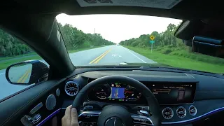 2022 Mercedes E53 AMG COUPE, Gopro hero10 POV, triple bridge run Wabasso & Sebastian, Florida