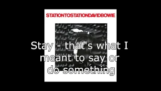 Stay | David Bowie + Lyrics