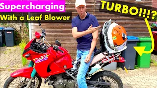 DIY TURBO on a Motorcycle with a LEAF BLOWER