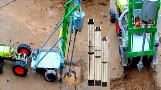 diy tractor mini borewell drilling machine l  science project l submersible water pump