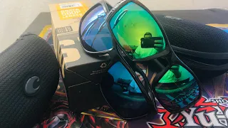 Blue vs Green Mirror Lenses in Costa Sunglasses