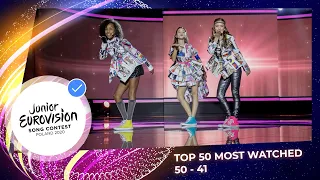 TOP 50: Most watched in 2020: 50 TO 41 - Junior Eurovision Song Contest