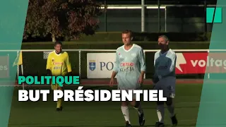 Les images de Macron footballeur pour le Variétés club de France