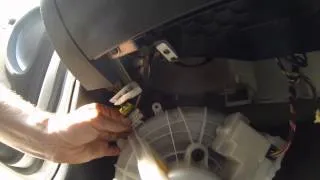 How to remove 2005 Mercedes SLK200 blower fan motor assembly