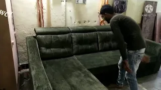 sofa cumbed with smart headrest and storage