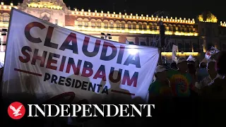 Watch again: Crowds gather to celebrate Sheinbaum, poised to become Mexico's first woman president