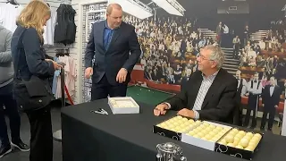 John Virgo Meets Fans at the Ronnie O'Sullivan Shop During the 2023 World Snooker Championship