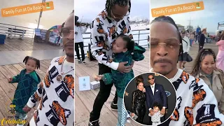 T.I. & Tiny Enjoy A Fun-Filled Day With Daughter Heiress Harris At The Beach!