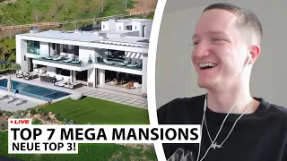 Justin reagiert auf Top 7 MEGA MANSIONS | Live - Reaktion