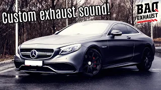 Mercedes AMG S63 Coupe | Custom exhaust amazing sound!