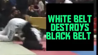 white belt in jiujitsu destroys black belt