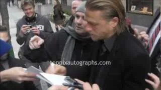 Charlie Hunnam - Signing Autographs at NYC hotel