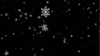 cartoon snowflakes falling big - free HD overlay footage