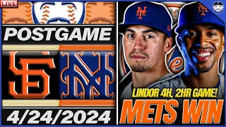 Mets vs Giants Postgame | FRANCISCO LINDOR 4H 2HR GAME! | Highlights & Recap | 4/24/2024