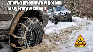 Zimowa przeprawa w górach. Testy Froty w śniegu.