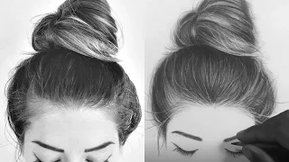 How I Draw Hair With Charcoal Pencils