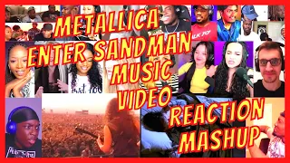 METALLICA - ENTER SANDMAN (OFFICIAL MUSIC VIDEO & LIVE MOSCOW 1991) - REACTION MASHUP - 1.6M PEOPLE!