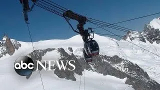 Stranded Passengers Rescued From Cable Cars in the French Alps