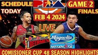 LIVE SCHEDULE GAME 3 SANMIGUEL VS MAGNOLIA FEB 4 SEASON 48 COMISIONER CUP HIGHLIGHTS