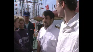 Magazyn MORZE 1991, Operation Sail, Zebrugge, brygantyna "Henryk Rutkowski", kpt. Andrzej Mendygrał