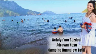 ADRASAN KOYU Antalya'da KAMP, BUNGALOW TATİLİ Berrak Denize Sahip TATİL Köyü Turkey Walk 2023
