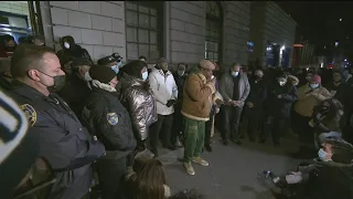 Dozens Gather In Harlem To Grieve NYPD Officer Jason Rivera, Pray For Officer Wilbert Mora