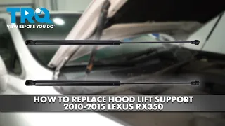 How to Replace Hood Lift Support 2010-2015 Lexus RX350