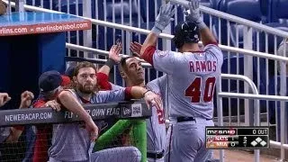 WSH@MIA: Ramos opens the scoring with a solo homer