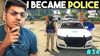I Became A Police Officer In GTA  5 | GTA 5 Grand RP #34 | MrLazy [HINDI]