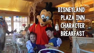 Meeting Characters at Minnie & Friends Breakfast In The Park - Plaza Inn Disneyland