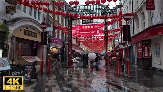 London City Tour 2024 | 4K HDR Virtual Walking Tour Chinatown | London Spring Walk 2024
