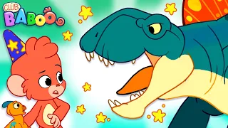 Dimetrodon dino fight! Club Baboo | 1 HOUR VIDEO | Dinosaurs for kids | Learn Dino Names for Kids