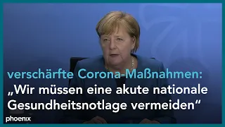 Verschärfte Corona-Maßnahmen: Pressekonferenz mit Angela Merkel