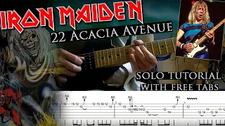 Iron Maiden - 22 Acacia Avenue Dave Murray's solo lesson (with tablatures and backing tracks)