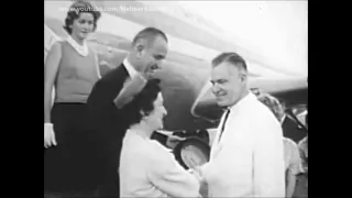 May 11, 1961 - Vice President Lyndon B. Johnson and wife Lady Bird arrive in Saigon, South Vietnam