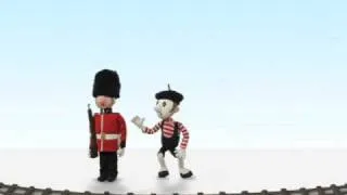 French Mime Takes on English Guard