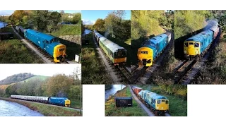 D6975 / D7612 / D5343 at Hood Bridge on South Devon Railway Diesel Gala   07/11/15