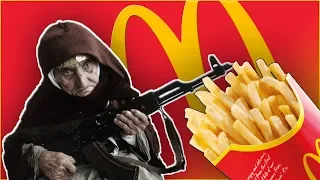 CRAZY LADY SHOOTS UP McDONALD'S OVER THIS!!!