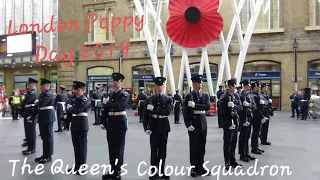 The Queen’s Colour Squadron @King’s Cross Station – London Poppy Day 2019