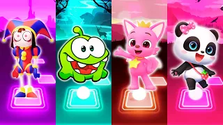 The Amazing Digital Circus - Om Nom - Pinkfong - Baby Bus - Tiles Hop EDM Rush