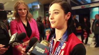 RAW: Olympian Kaetlyn Osmond returns from Sochi