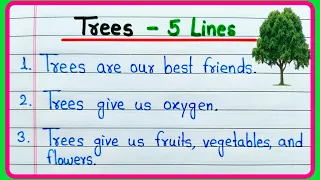 5 lines on trees essay in English || Short essay on trees || Trees are our best friends