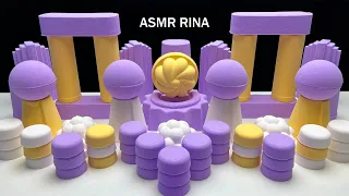 ASMR baking soda crunchy purple🟣& yellow🟡