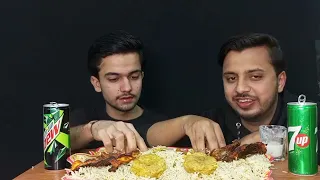 Yakhni Pulao with Shami Kabab | Chicken Tikka | Raita & Cold Drink | Mukbang Eating Show ||