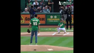 Juan Toscano Anderson’s first pitch