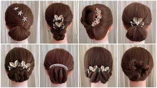 The perfect Super Quick Smooth Low Bun Bridal Hairstyle | Best Wedding bun hairstyles ideas